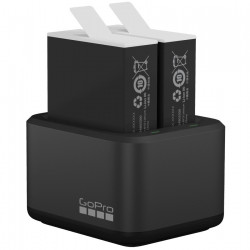 GoPro Dual-Battery Charger with Two Enduro Batteries for HERO11, HERO10, HERO9 Black