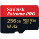 Карта памяти SanDisk Extreme Pro A2 microSDXC 256GB  UHS-I, U3, V30, R200/W140MB/s + SD