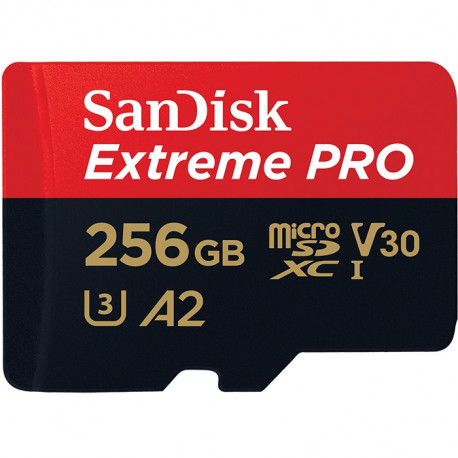 SanDisk Extreme Pro A2 microSDXC 256GB  UHS-I, U3, V30, R200/W140MB/s +SD