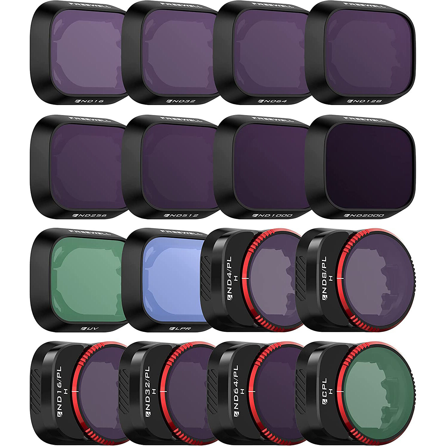 Freewell ND 16-2000, UV, LPR, CPL, ND/PL 4-64 Mega Filter Kit for DJI Mini 3 Pro