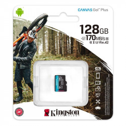 Kingston Canvas Go! Plus microSDXC 128Gb U3 V30 UHS-I A2 Memory Card (w/o adapter)