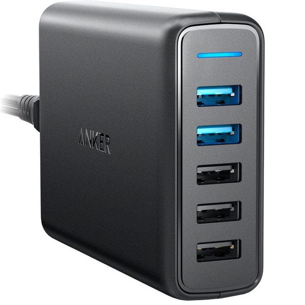 Мережевий зарядний пристрій Anker PowerPort Speed 5 з функціями QC 3.0, PowerIQ, VoltageBoost