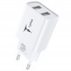 T-phox Wall charger  TC-224, 2хUSB Type-A, overall plan