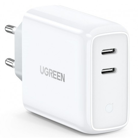 Мережевий зарядний пристрій Ugreen 2хUSB Type-C, Power Delivery