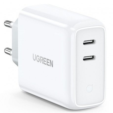 Сетевое зарядное устройство Ugreen 2хUSB Type-C, Power Delivery, главный вид