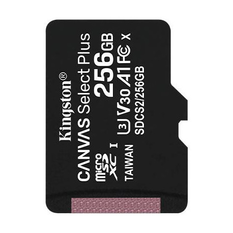 Карта памяти Kingston Canvas Select Plus microSDXC 256GB C10 UHS-I R100/W85MB/s