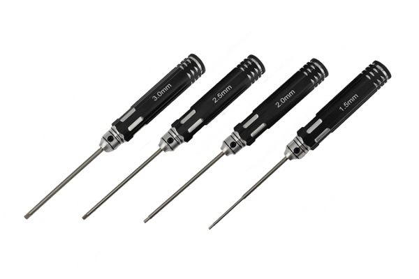 Hex screwdriver set 4pcs RCTurn 1.5/2.0/2.5/3.0 180mm