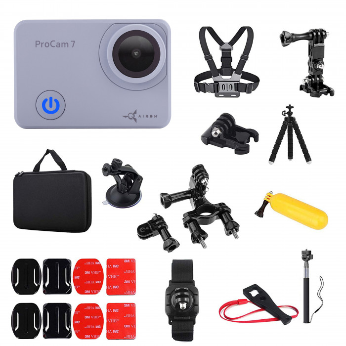 Экшн-камера AIRON ProCam 7Touch в наборе лыжника 35-в-1, главный вид
