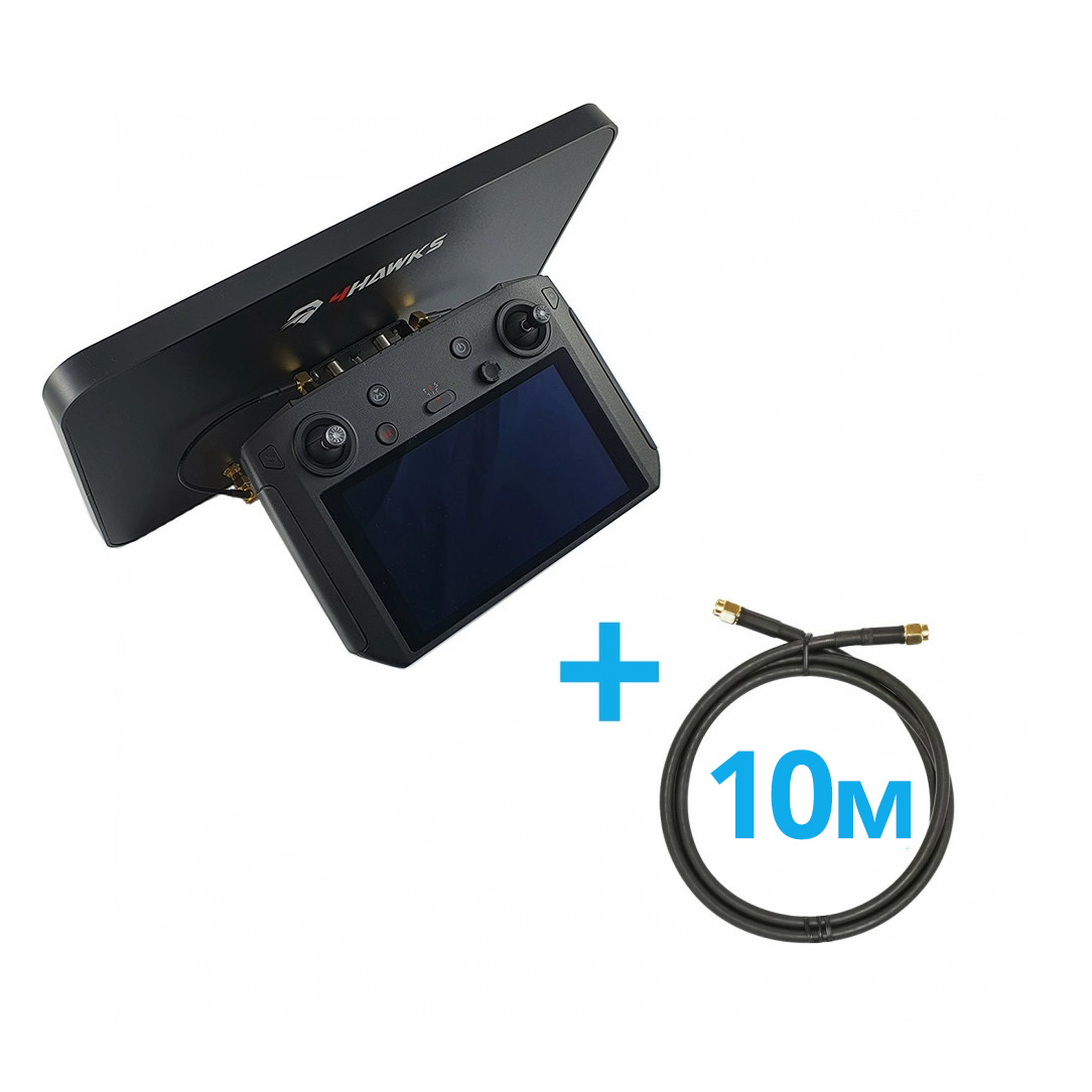 Выносная антенна с усилением 4Hawks Raptor XR (2.4 и 5.8 ГГц) для DJI Matrice 300 с 10м кабелями