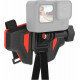 TELESIN Moto Helmet Chin Mount for GoPro universal, orange with a camera