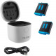 TELESIN set - 2 batteries for GoPro HERO11, HERO10 and HERO9 Black + charging box with card reader, main view