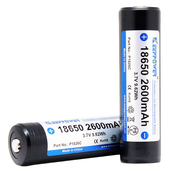 Комплект аккумуляторов Keeppower 18650 Li-Ion 2600 мАч для пульта Radiomaster TX12 (2шт)