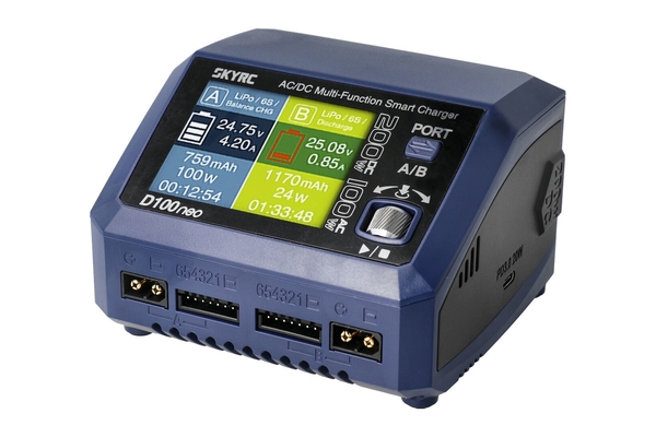Dual charger SkyRC D100NEO 100/200W 1-6S with integrated power supply