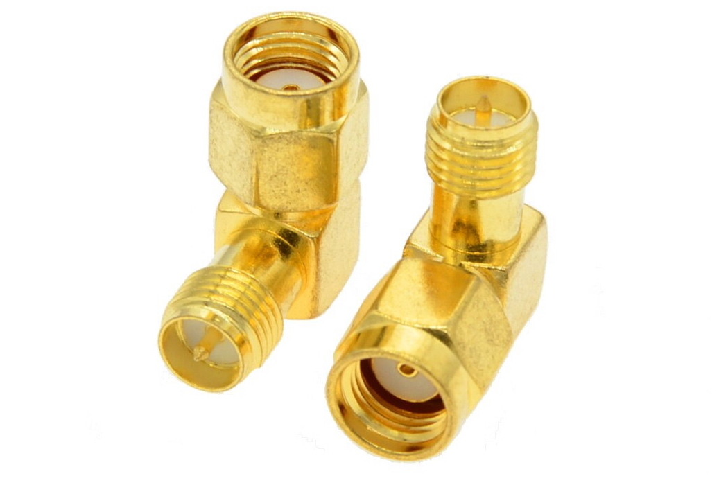 Adapter for FPV and radio equipment (RP-SMA M - RP-SMA F angled 90°)