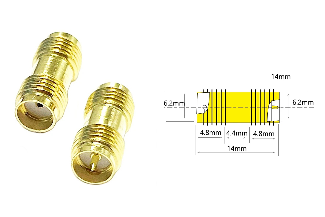 Adapter for FPV and radio equipment (SMA F - RP-SMA F straight)