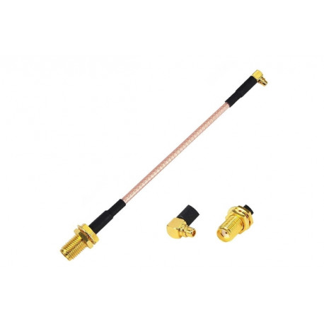 Antenna cable RG316 20 cm MMCX angled - SMA F angled