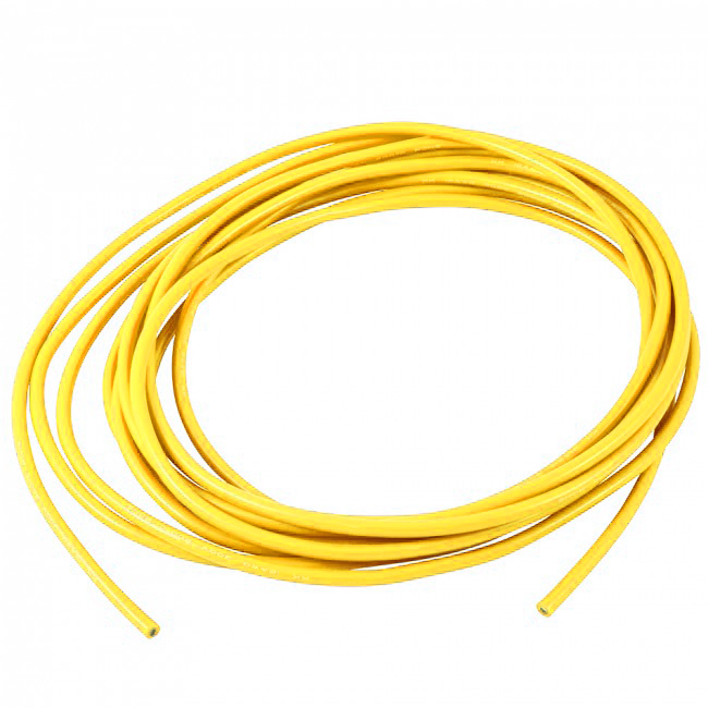Провод силиконовый QJ 26 AWG (желтый), 1 метр