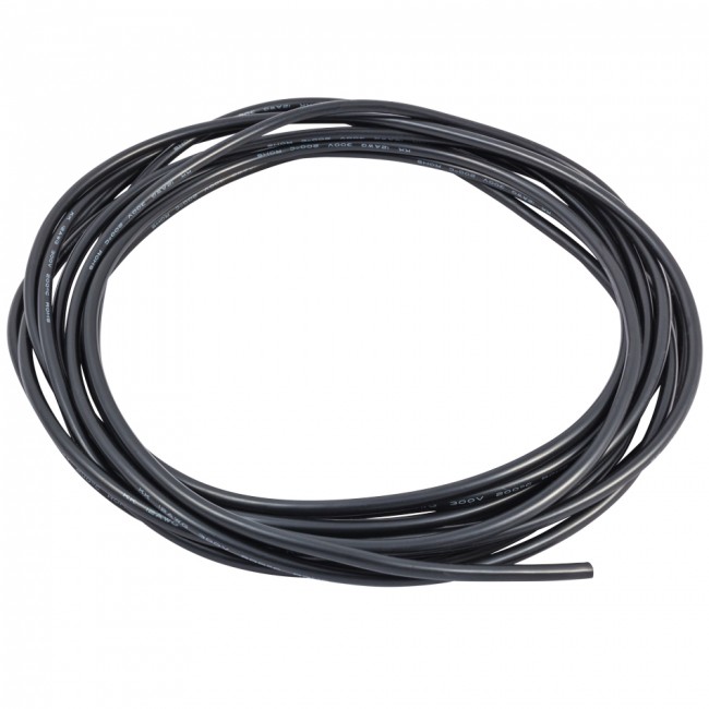 Silicone wire QJ 28 AWG (black), 1 meter
