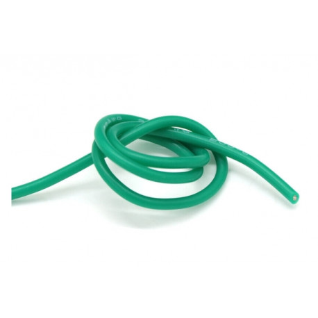 Провод силиконовый QJ 28 AWG (зеленый), 1 метр