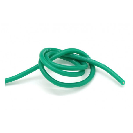 Silicone wire QJ 24 AWG (green), 1 meter