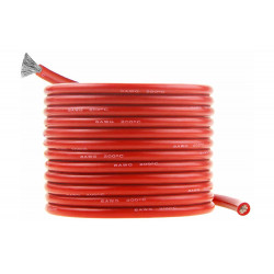Провод силиконовый QJ 8 AWG (красный), 1 метр