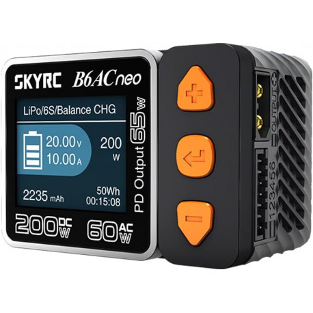 Charger SkyRC B6ACNEO 60W/200W 1-6S with intergated power supply