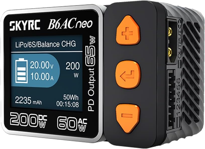 Charger SkyRC B6ACNEO 60W/200W 1-6S with intergated power supply