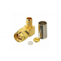 90° angle SMA M connector for RG58 cable for radio equipment