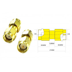 50 pcs - Adapters for FPV and radio equipment (SMA M - RP-SMA M straight)