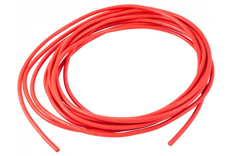 Silicone wire QJ 13 AWG (red), 1 meter