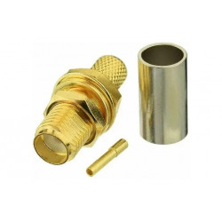 50 pcs - SMA F connector for RG58 cable for radio equipment