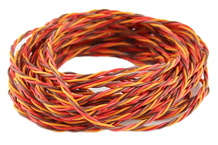 Servo wire QJ 22 AWG twisted (JR), 1 meter