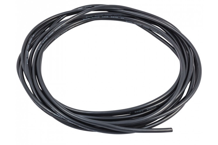 Провода силиконовый QJ 10 AWG (черный), 1 метр.