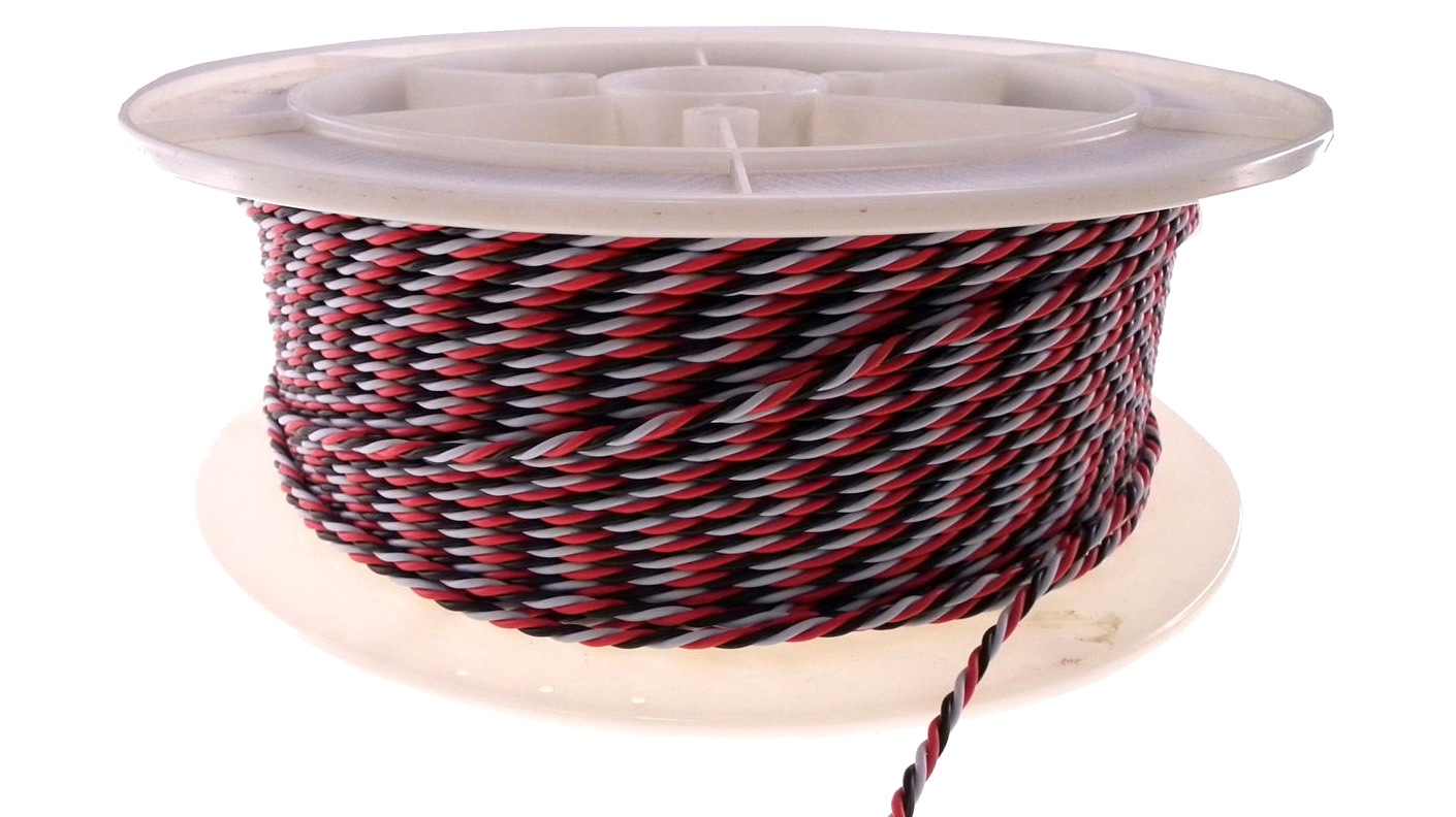 Servo wire QJ 22 AWG twisted (Futaba), 1 meter