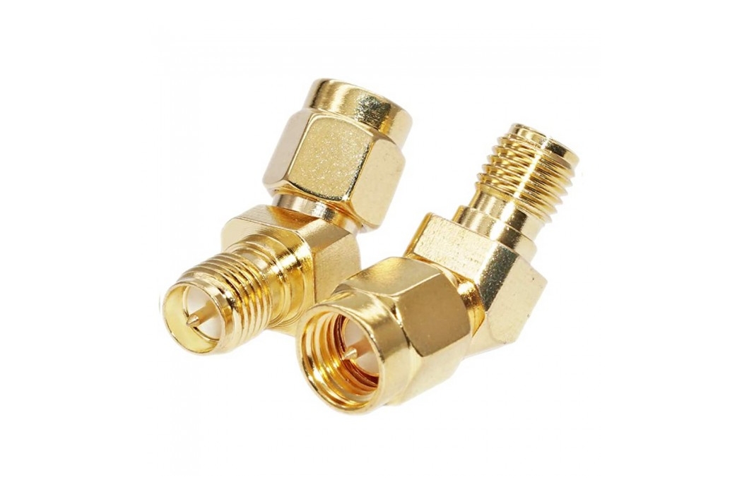 50 pcs - Angle adapters 135/45° for FPV and radio equipment (SMA M - RP-SMA F)