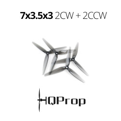 Пропеллеры HQProp 7x3.5x3 поликарбонат 2CW+2CCW (Light Grey)