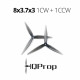 Propellers HQProp 8x3.7x3 polycarbonate 1CW+1CCW