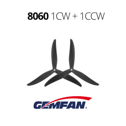 Пропелери GemFan 8060-3 армований нейлон 2шт 1CW+1CCW