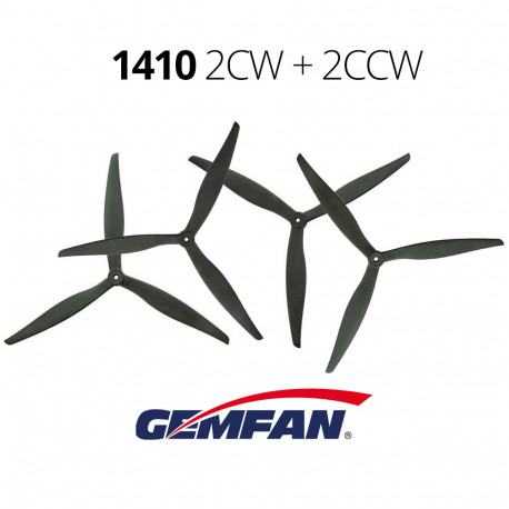 Пропелери GemFan 1410-3 нейлон армований 4шт 2CW+2CCW