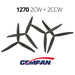 Пропелери GemFan 1270-3 нейлон армований 4шт 2CW+2CCW