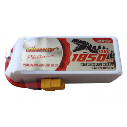 Dinogy PLATINUM G2.0 Li-Pol 1850mAh 22.2V 90.5x34x34.5mm XT60 130C quadcopter battery