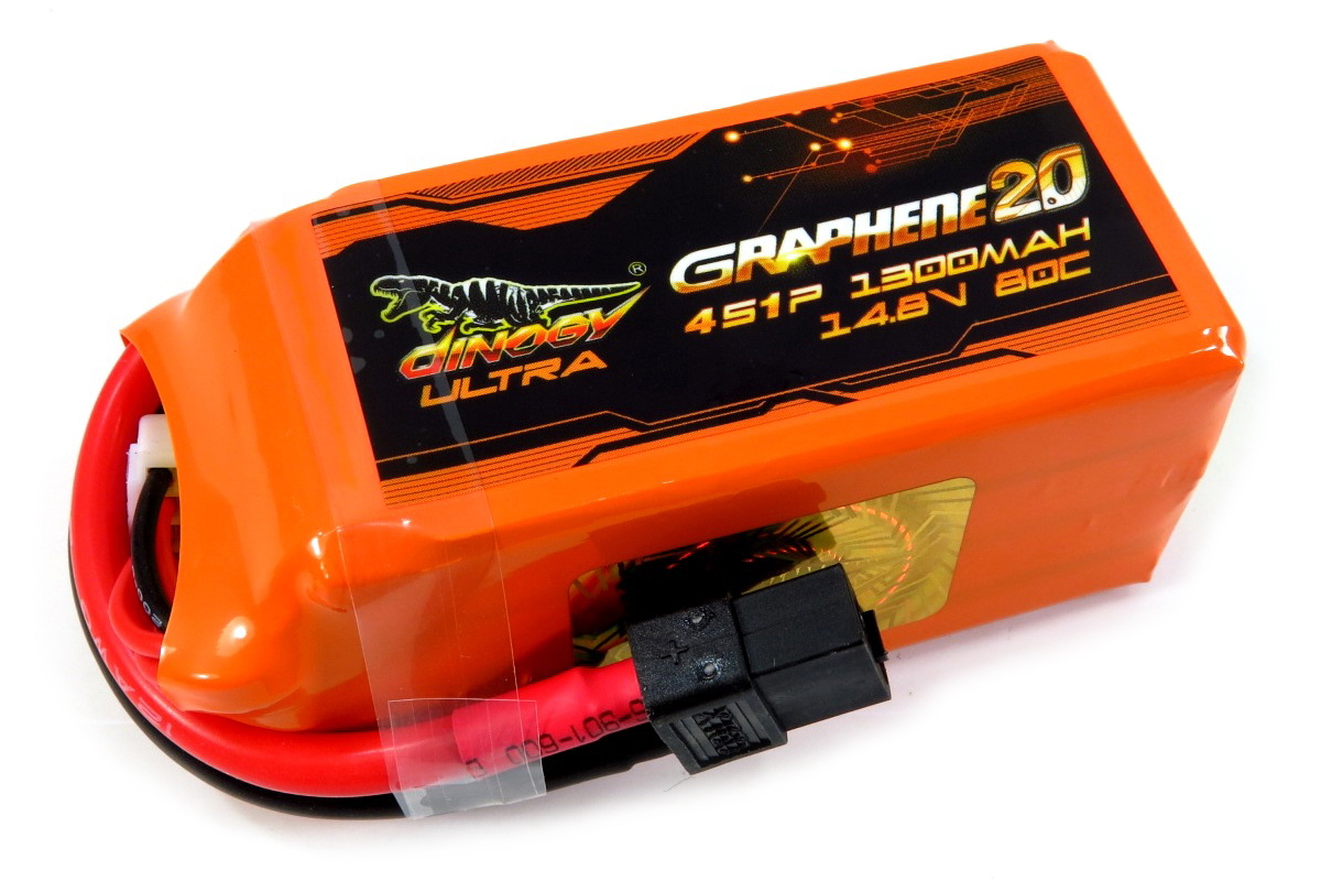 Dinogy ULTRA G2.0 Li-Pol Quadcopter Battery 1300mAh 14.8V 70x34x33mm XT60 80C