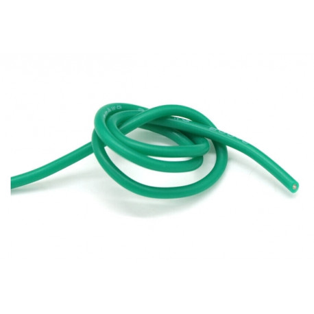 Silicone wire QJ 26 AWG (green), 1 meter