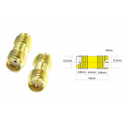 50 шт - Переходники для FPV и радиооборудования (SMA F - RP-SMA F прямой)