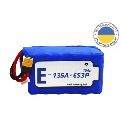 Battery Energy Life Li-Ion 6S3P 21700-50S 10AWG XT60-F (001)