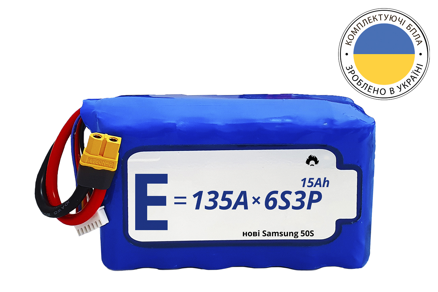 Battery Energy Life Li-Ion 6S3P 21700-50S 10AWG XT60-F (001)