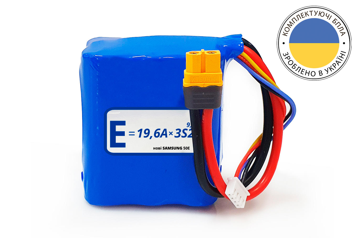 Battery Energy Life Li-Ion 3S2P 21700-50E 12AWG XT60-F (001)