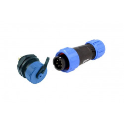 Connectors WEIPU 6pin male SP1310/P6 + female SP1312/S6 IP68 pair