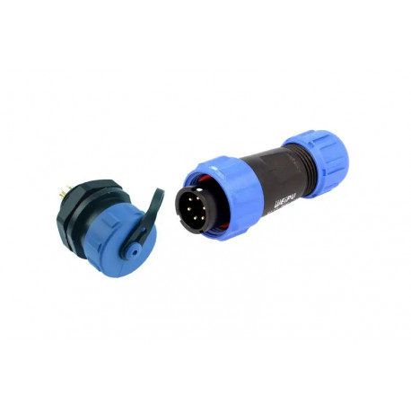 Connectors WEIPU 6pin male SP1310/P6 + female SP1312/S6 IP68 pair