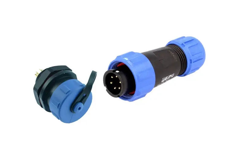 Connectors WEIPU 6pin male SP1310/P6 + female SP1312/S6 IP68 pair